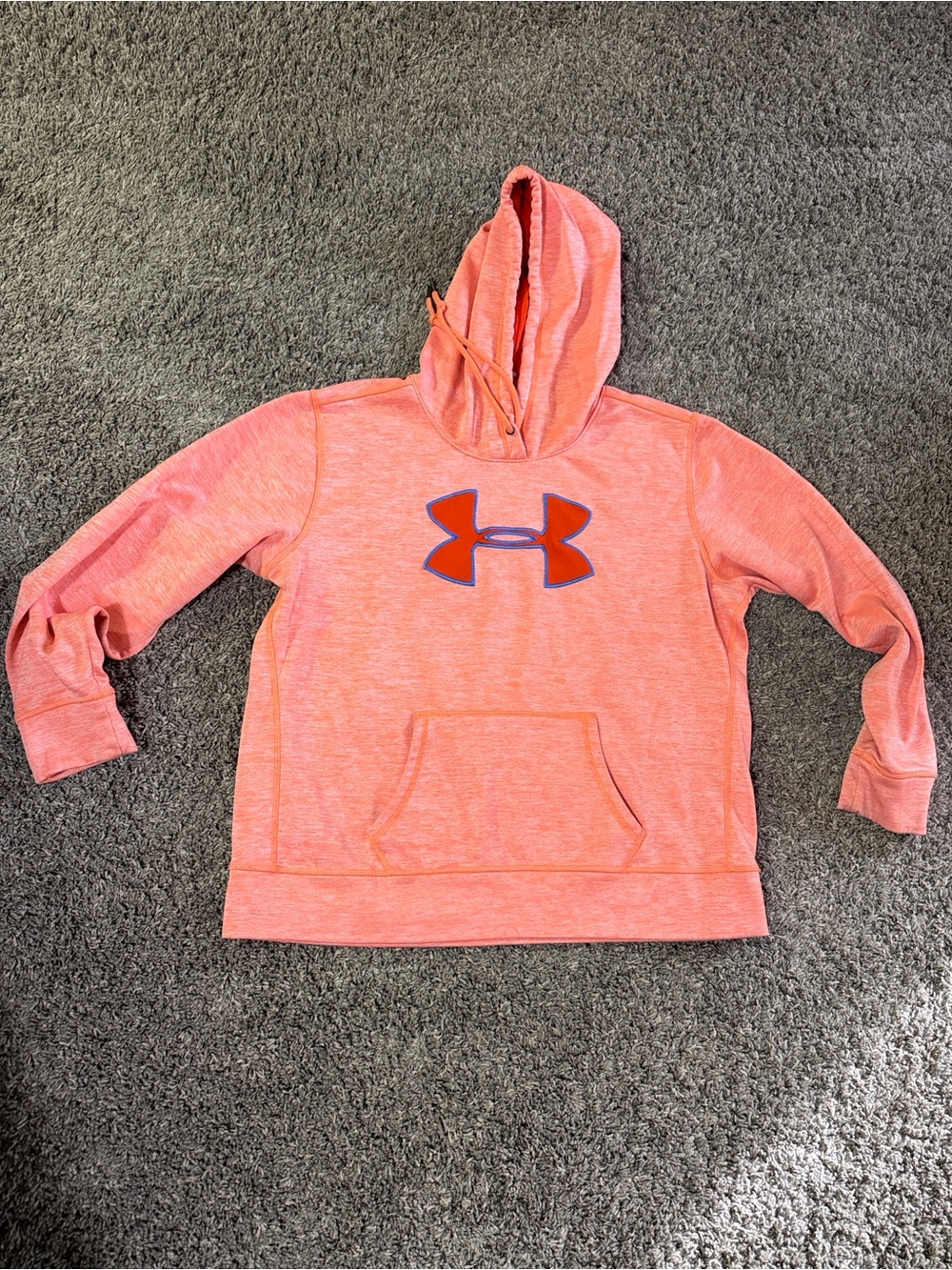 Under Armour Light Orange Logo Pullover Hoodie